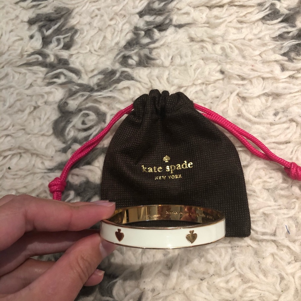 Kate Spade White and Gold Bangle